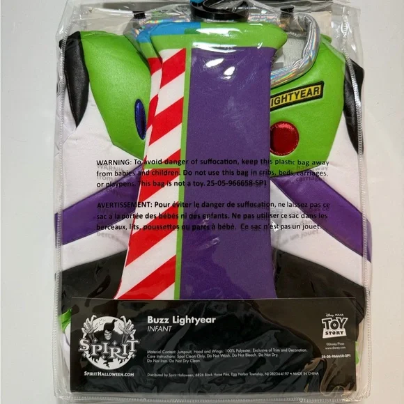 Spirit Buzz Lightyear Infant Costume - Green, Purple, White - Picture 2 of 2